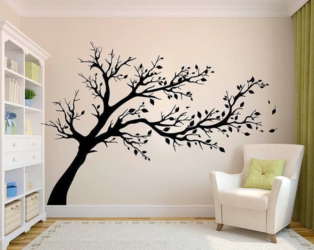 Wall Stencil decoration Low-poly 3D model