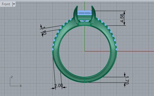 Emerald Split Shank Ring 2682 3D print model_5