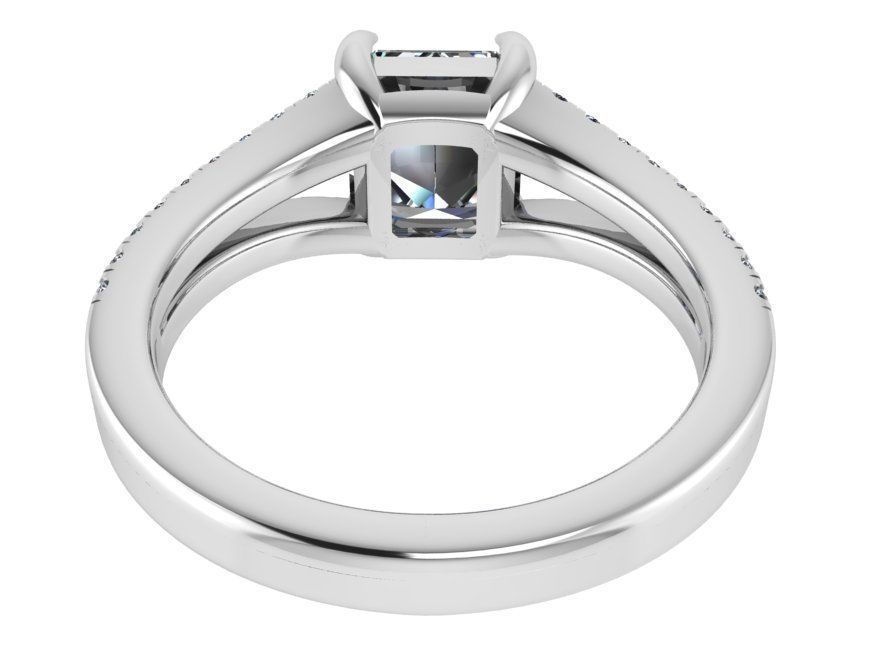 Emerald Split Shank Ring 2682 3D print model_3