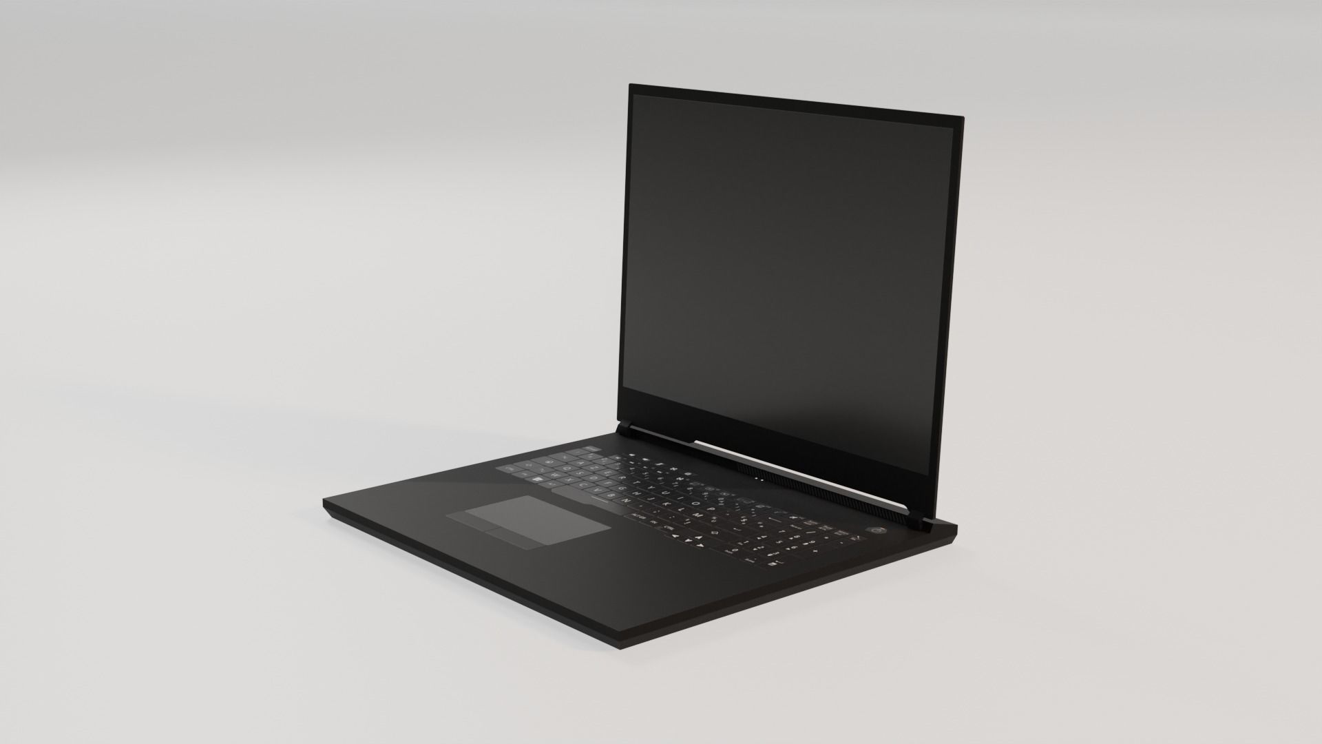 Low poly unbranded Laptop Low-poly 3D model_4