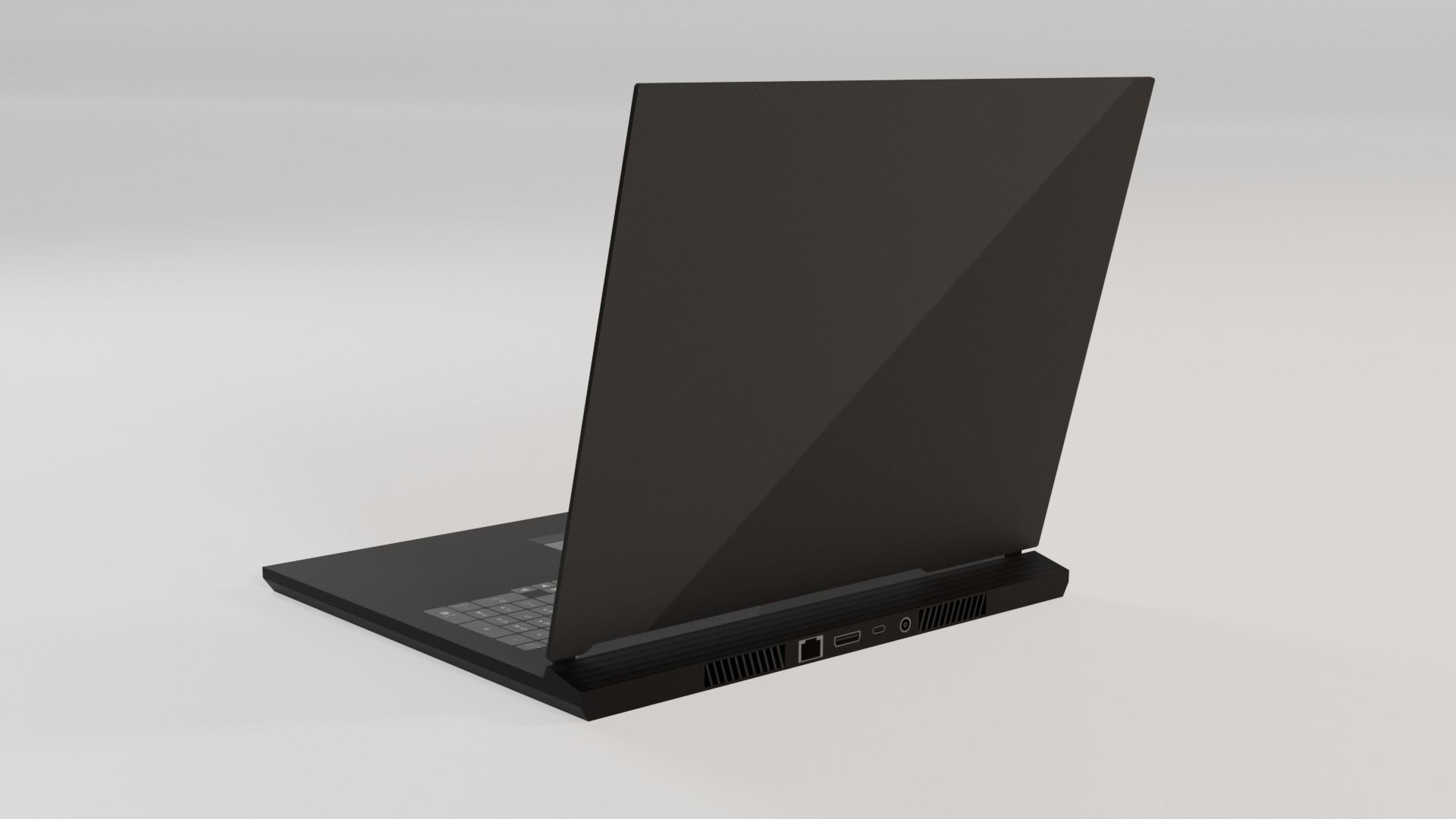 Low poly unbranded Laptop Low-poly 3D model_6