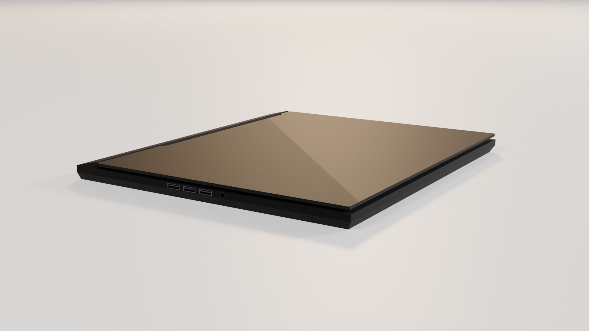 Low poly unbranded Laptop Low-poly 3D model_9
