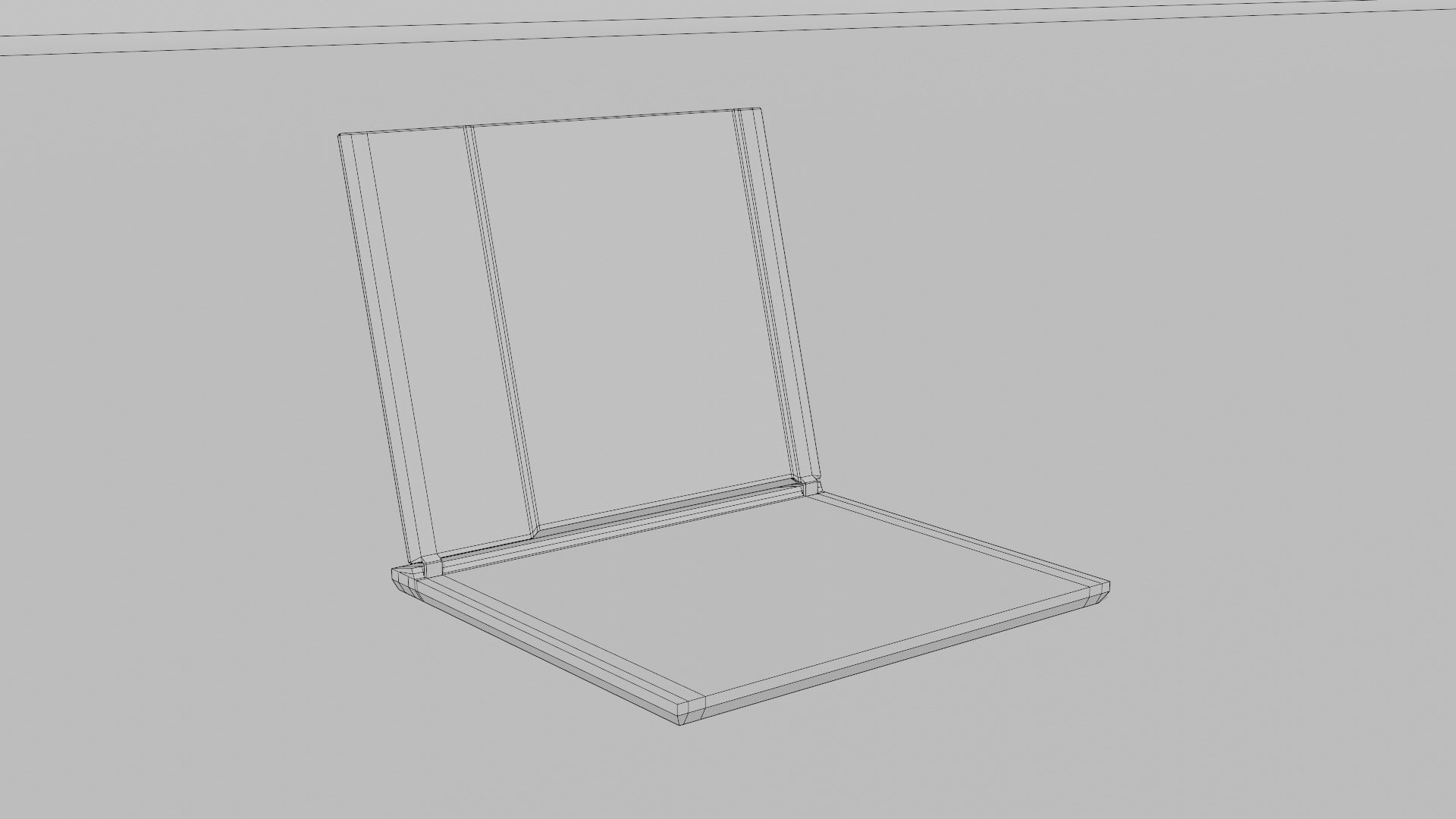 Low poly unbranded Laptop Low-poly 3D model_13