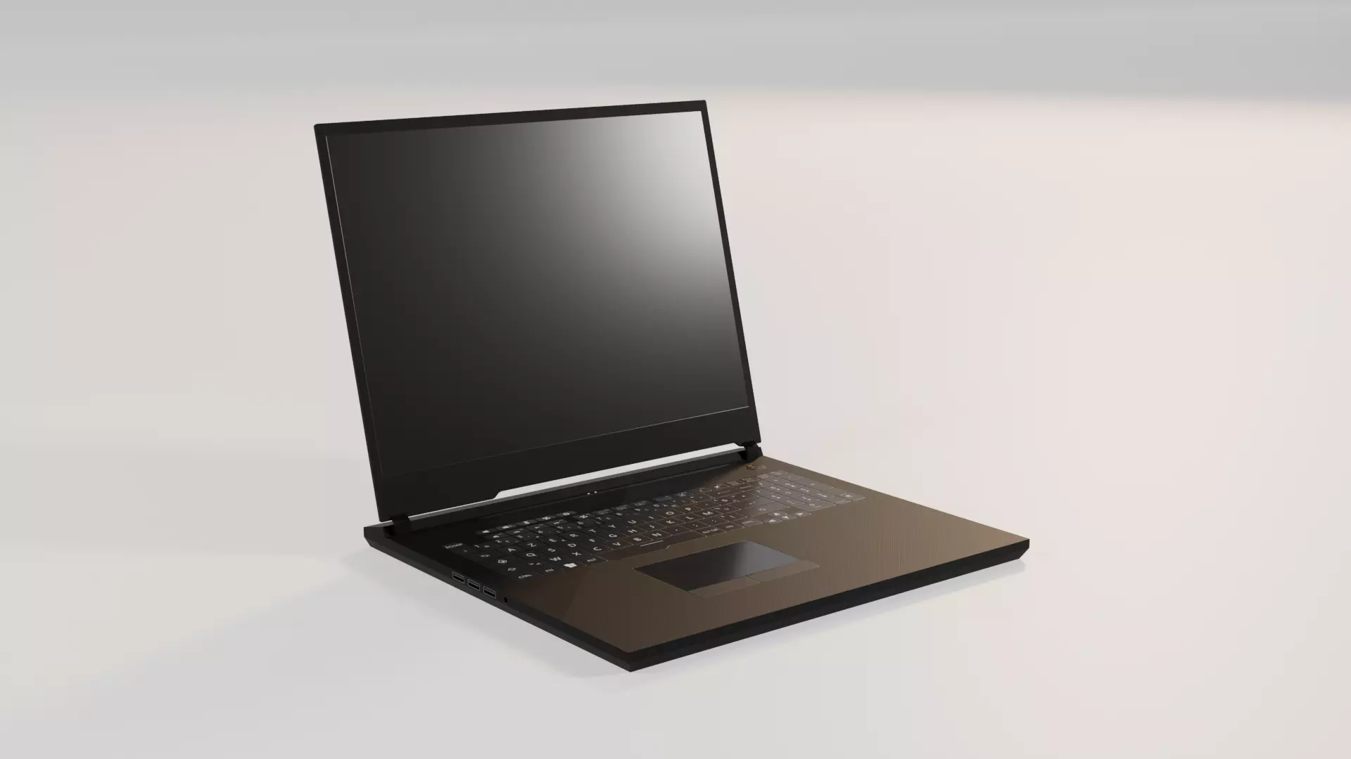 Low poly unbranded Laptop Low-poly 3D model_0