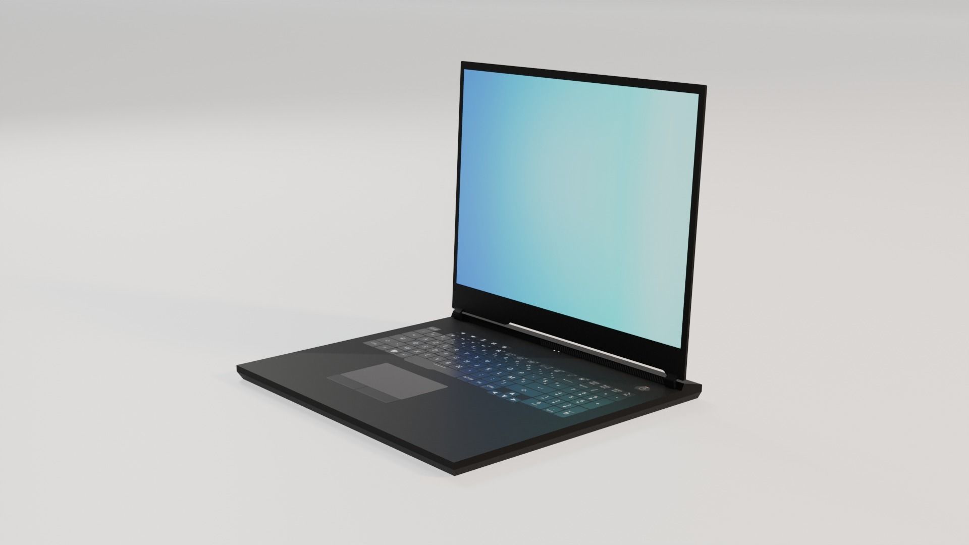 Low poly unbranded Laptop Low-poly 3D model_5