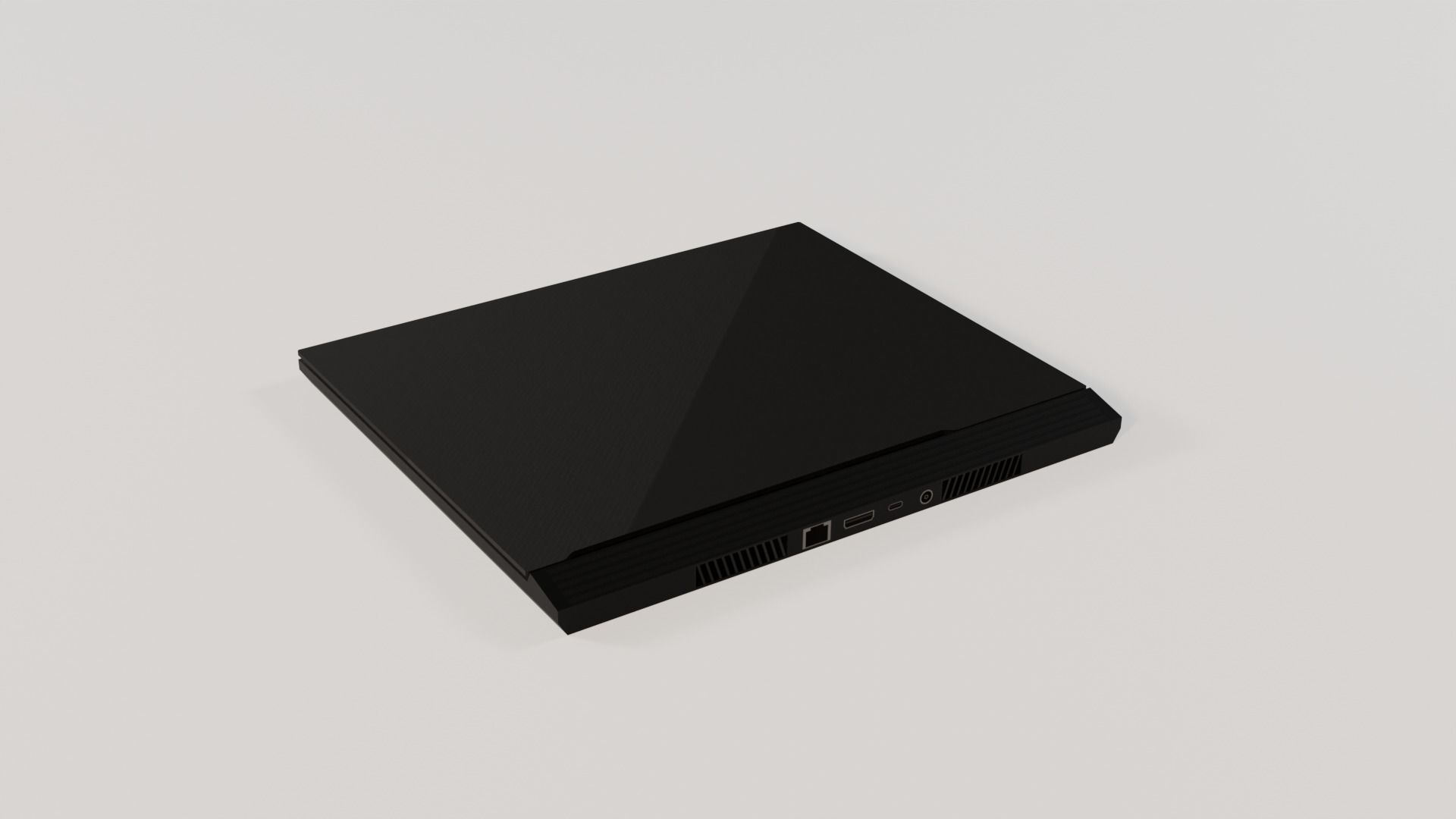 Low poly unbranded Laptop Low-poly 3D model_8
