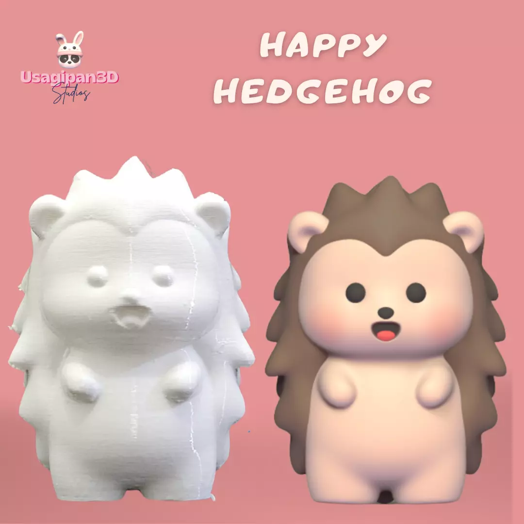 Happy Hedgehog 3D print model_0
