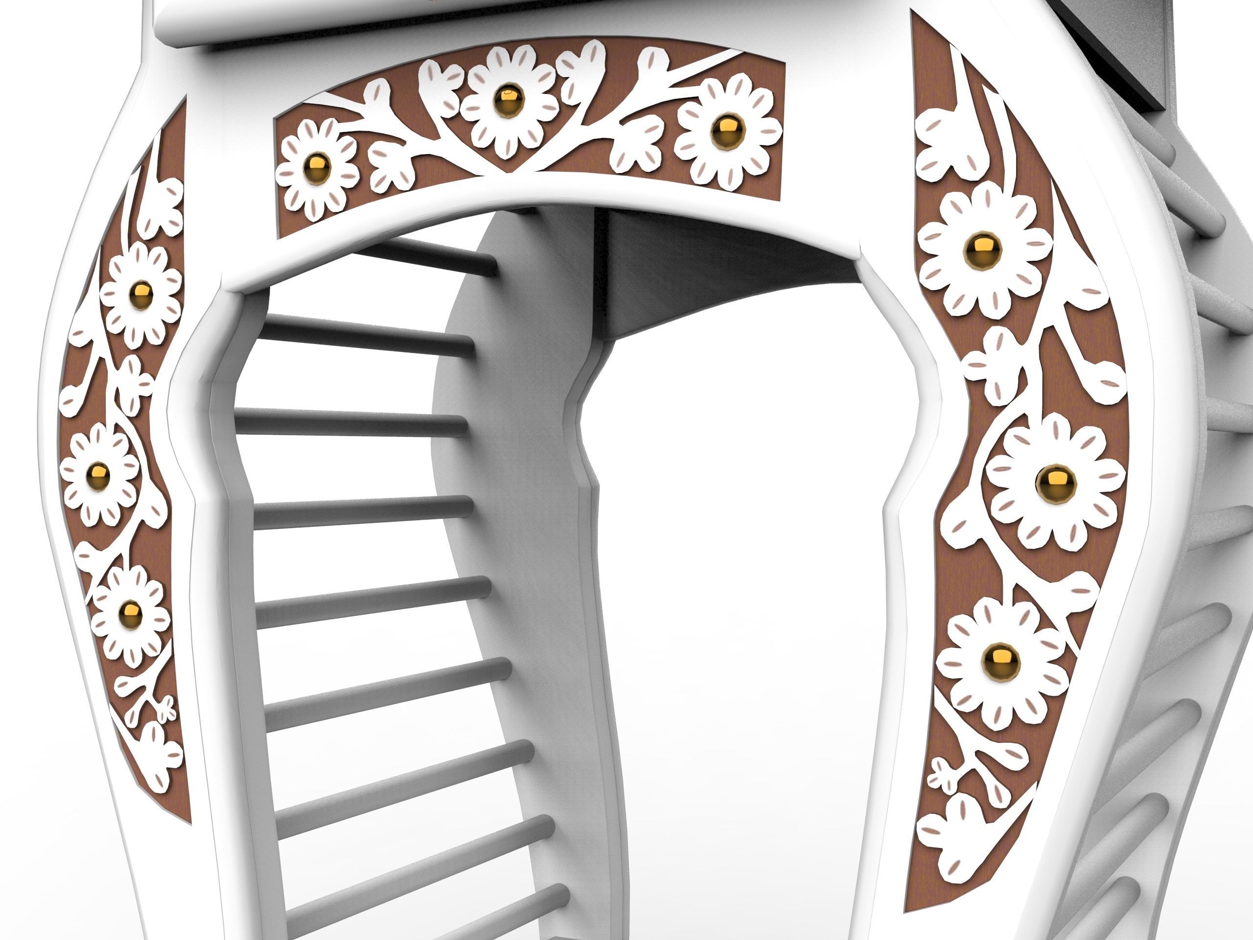 Side bed Table Low-poly 3D model_6