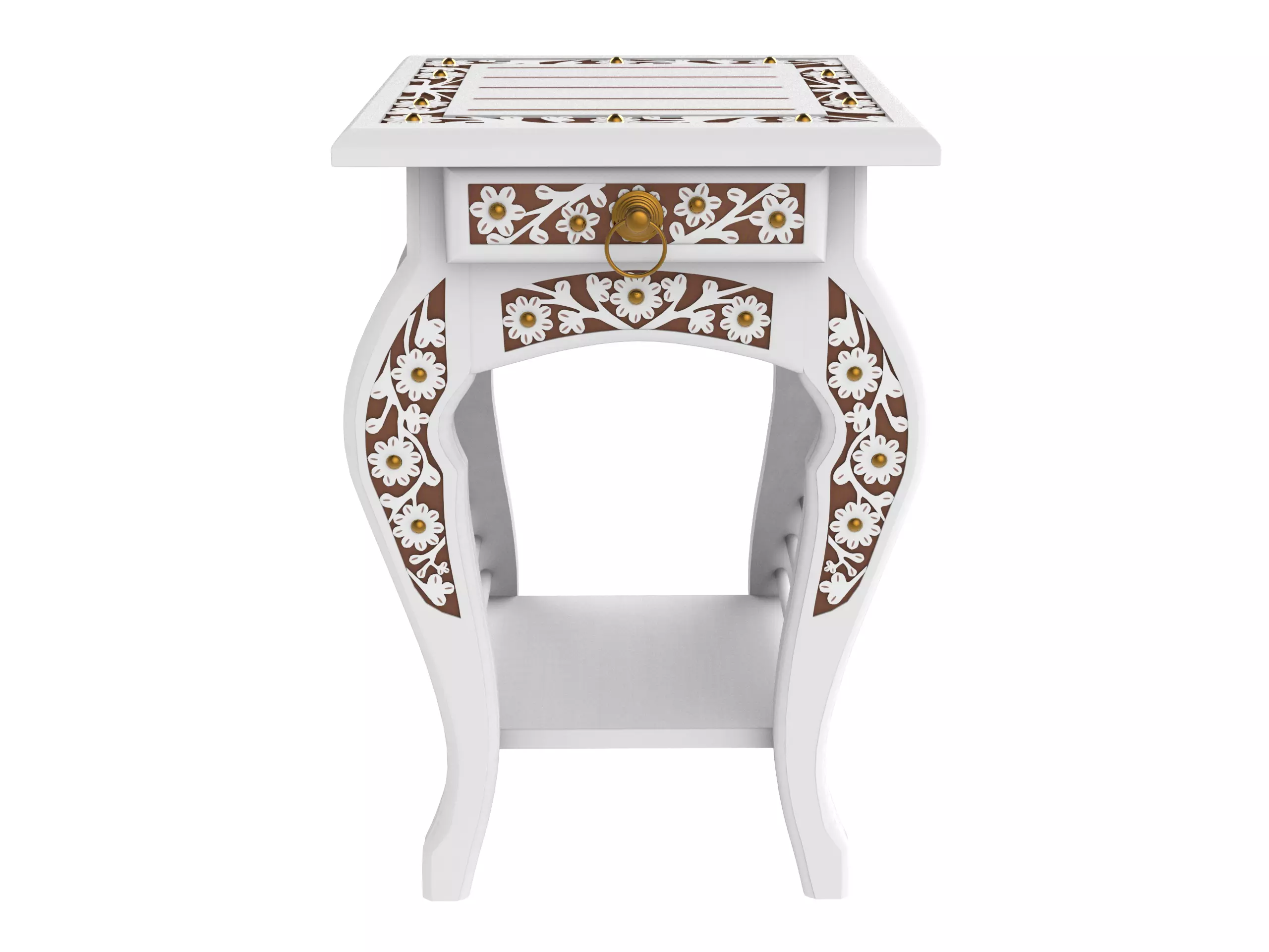 Side bed Table Low-poly 3D model_0