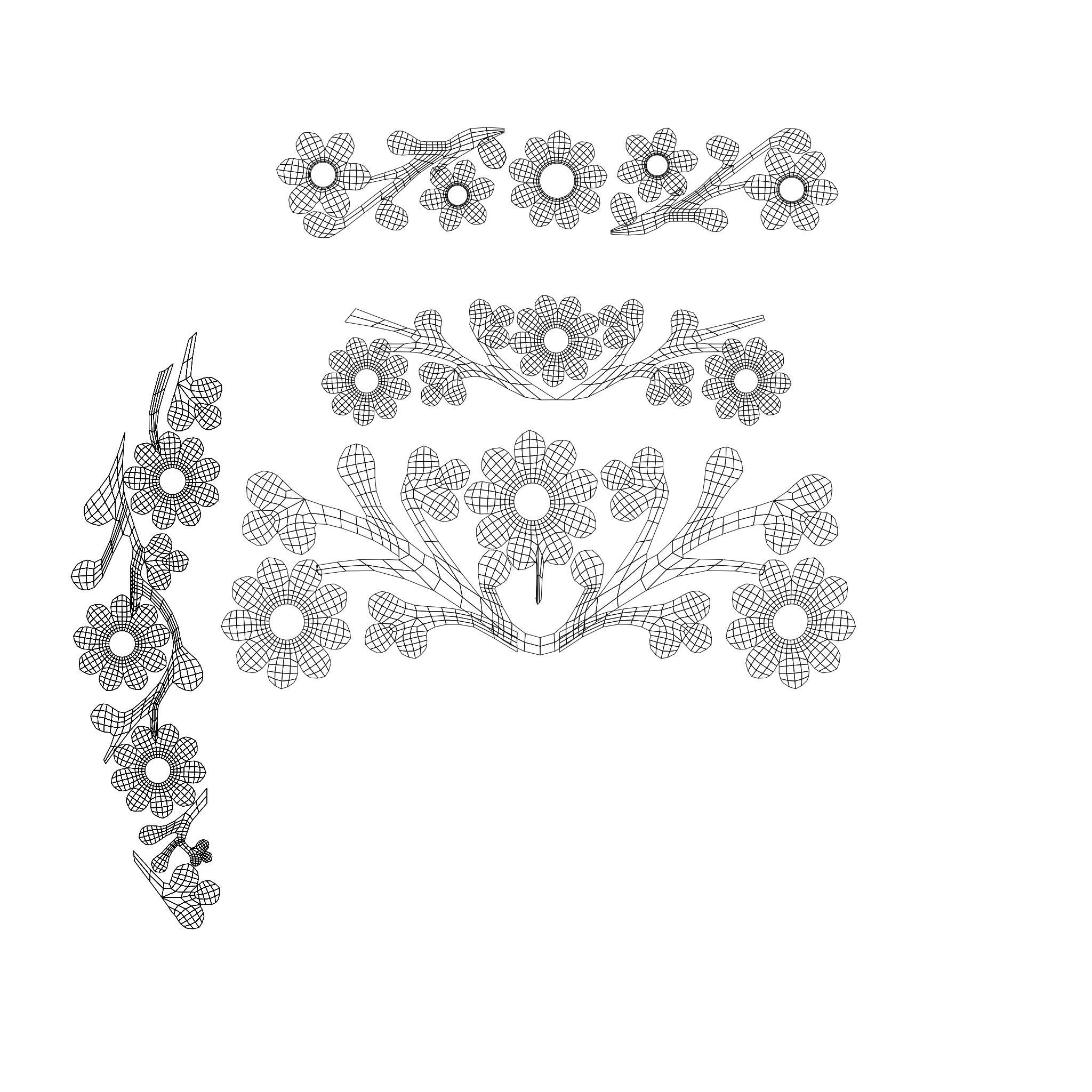 Side bed Table Low-poly 3D model_12