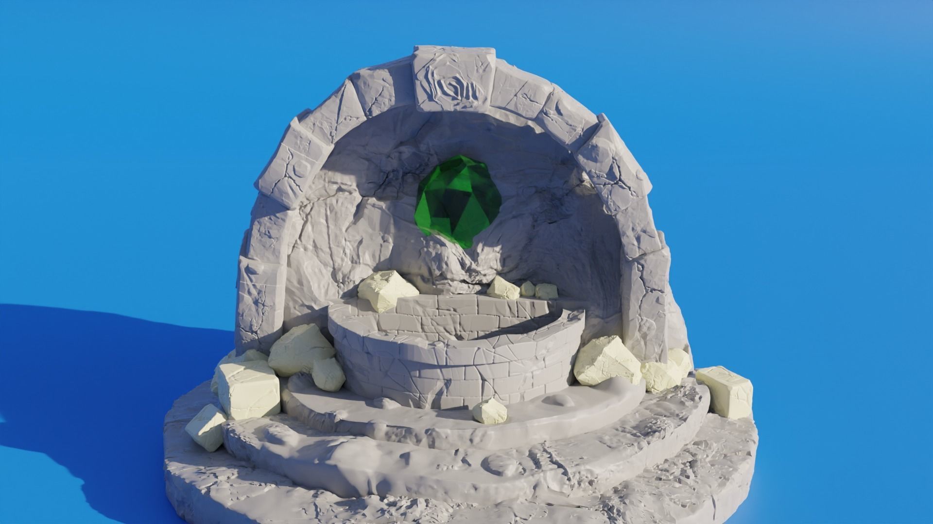 FOUNTAIN OF THE GREAT EMERALD FOR ROLE PLAYING GAMES 3D print model_2