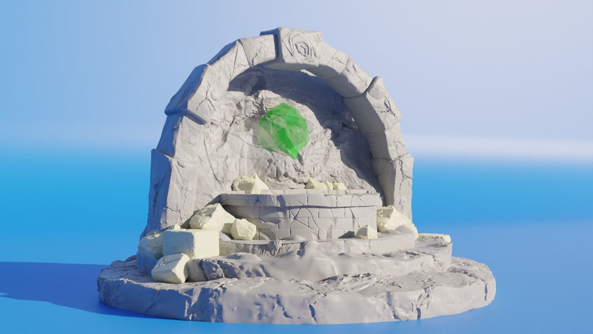 FOUNTAIN OF THE GREAT EMERALD FOR ROLE PLAYING GAMES 3D print model_6