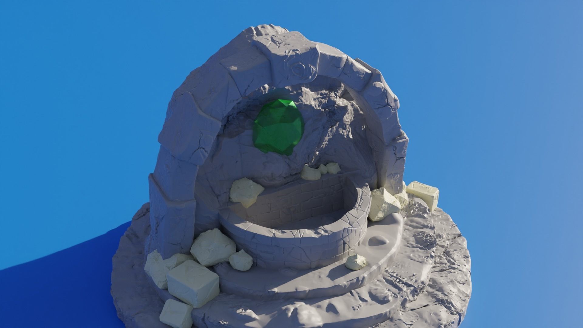 FOUNTAIN OF THE GREAT EMERALD FOR ROLE PLAYING GAMES 3D print model_1