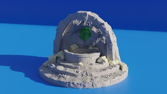FOUNTAIN OF THE GREAT EMERALD FOR ROLE PLAYING GAMES 3D print model