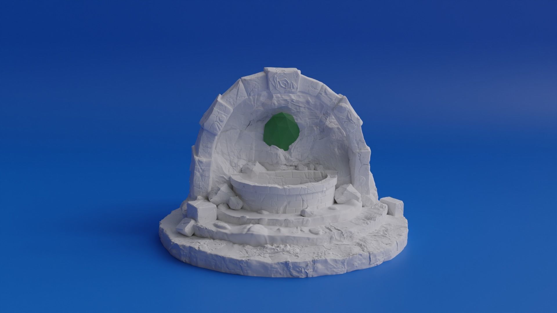 FOUNTAIN OF THE GREAT EMERALD FOR ROLE PLAYING GAMES 3D print model_3