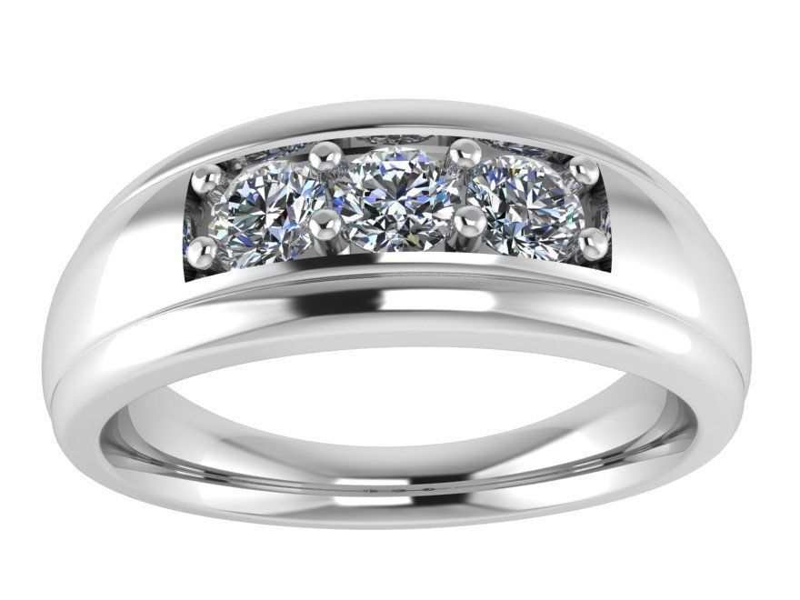 Channel Setting Band Ring 2686 3D print model_2