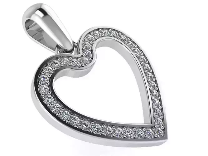 Heart Diamond Pendant 2688