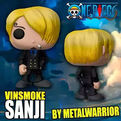 ONE PIECE - VINSMOKE SANJI - NETFLIX - FUNKO POP 3D print model ONE PIECE - VINSMOKE SANJI - NETFLIX - FUNKO POP 3D print model