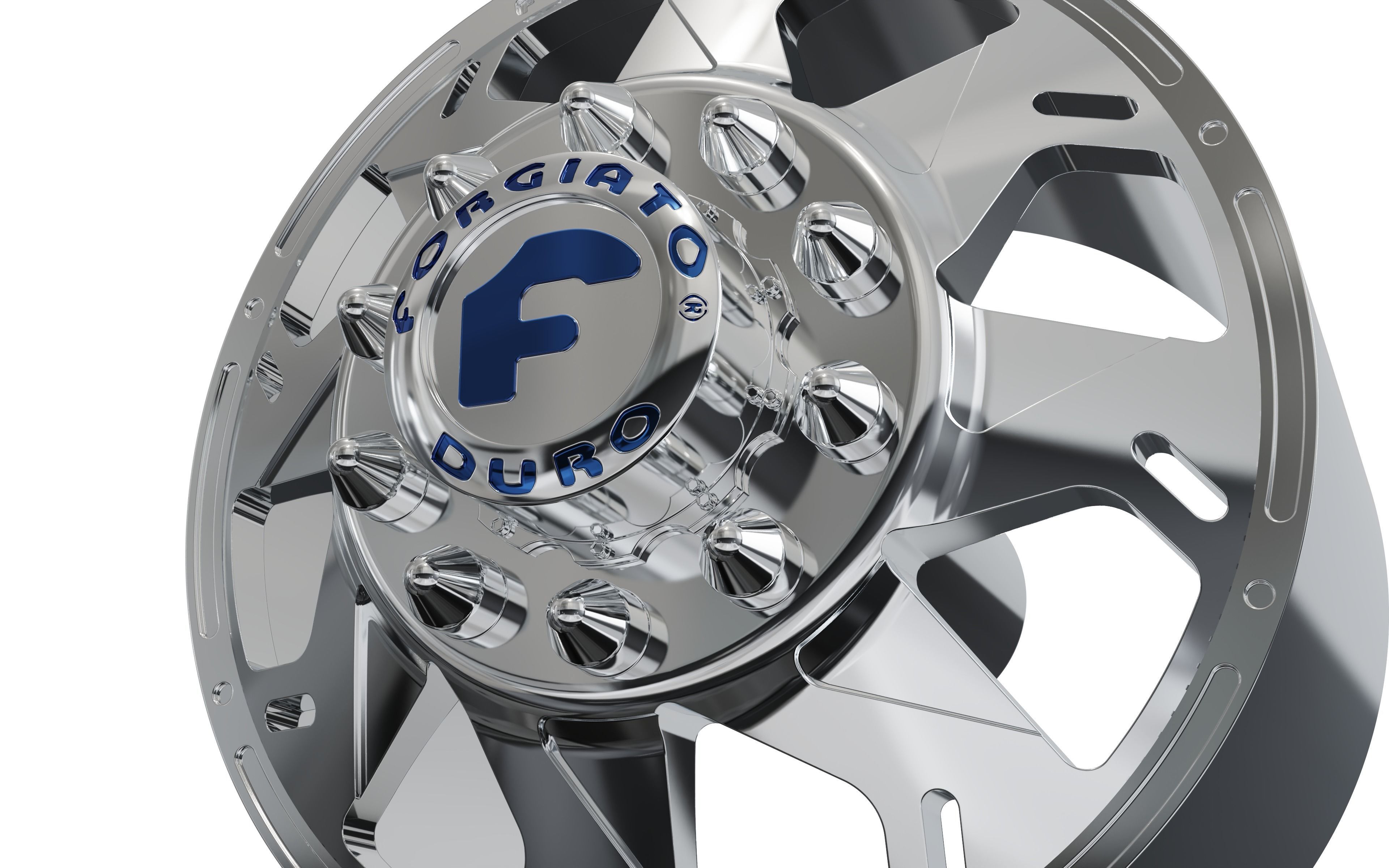 FRONT forgiato Forata DURO DUALLY WHEEL 3D print model_7