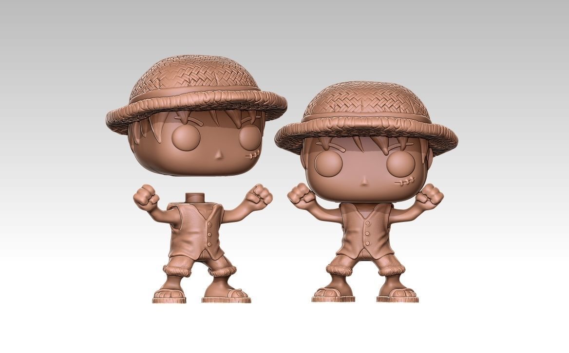 ONE PIECE - MONKEY D LUFFY - NETFLIX - FUNKO POP 3D print model_2