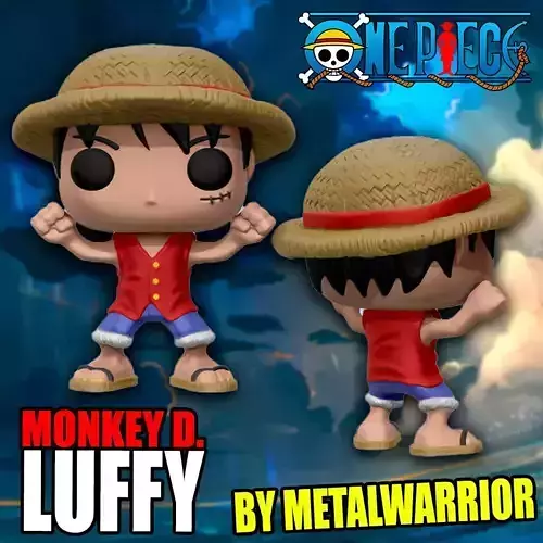 ONE PIECE - MONKEY D LUFFY - NETFLIX - FUNKO POP 3D print model
