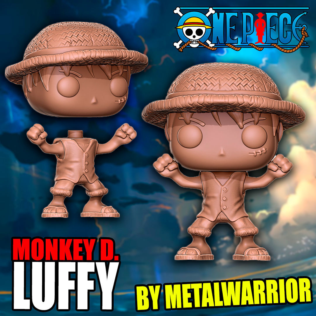 ONE PIECE - MONKEY D LUFFY - NETFLIX - FUNKO POP 3D print model_1