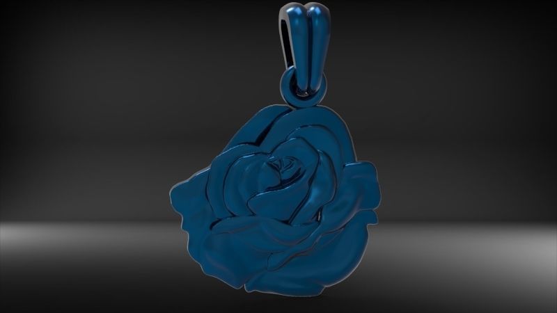 Rose Flower Necklace Rose Pendant Necklaces Jewelry Gifts  Girls 3D print model_10
