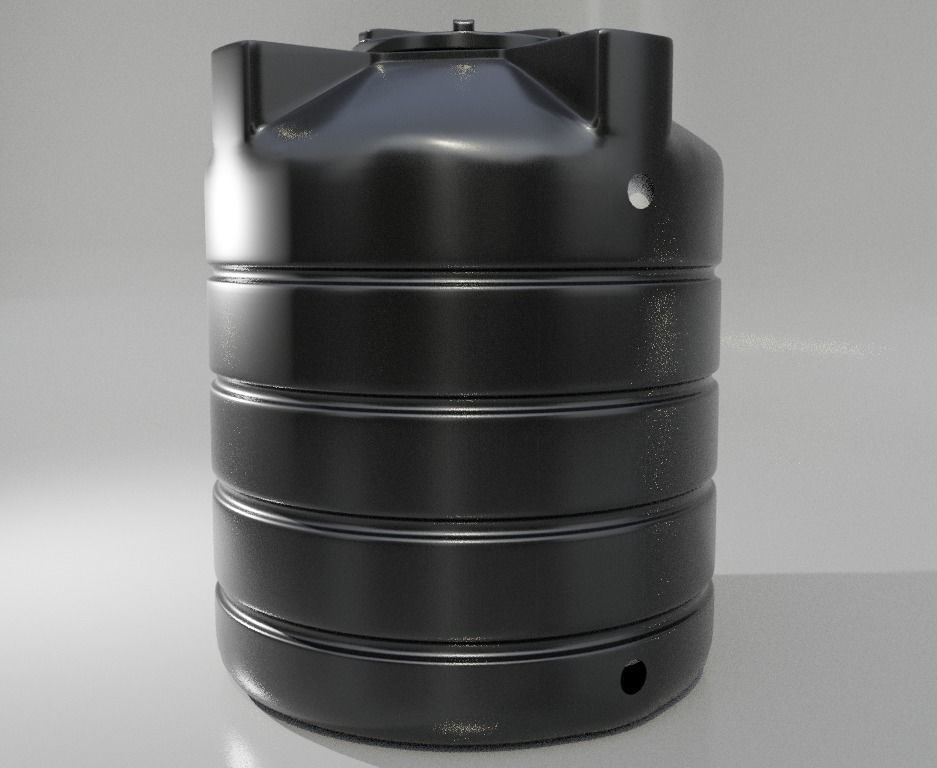 water tank 1000L Low-poly 3D model_2