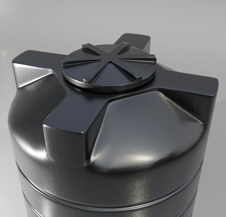 water tank 1000L Low-poly 3D model_4