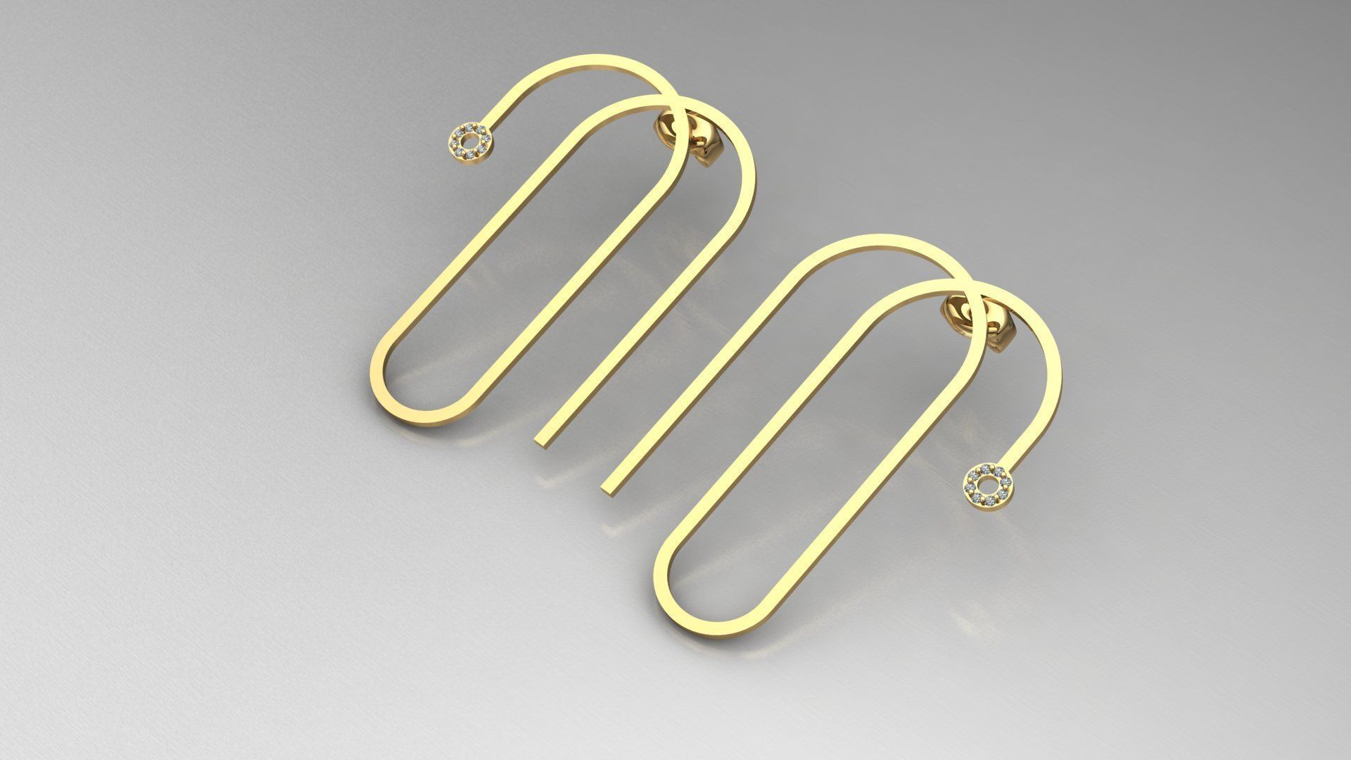 Earrings 3D print model_1