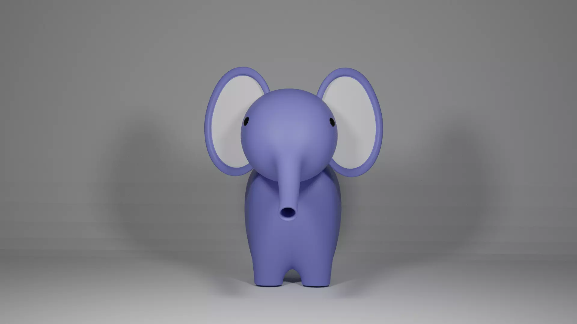 animals 3d characters elephant animal Low-poly 3D model_0