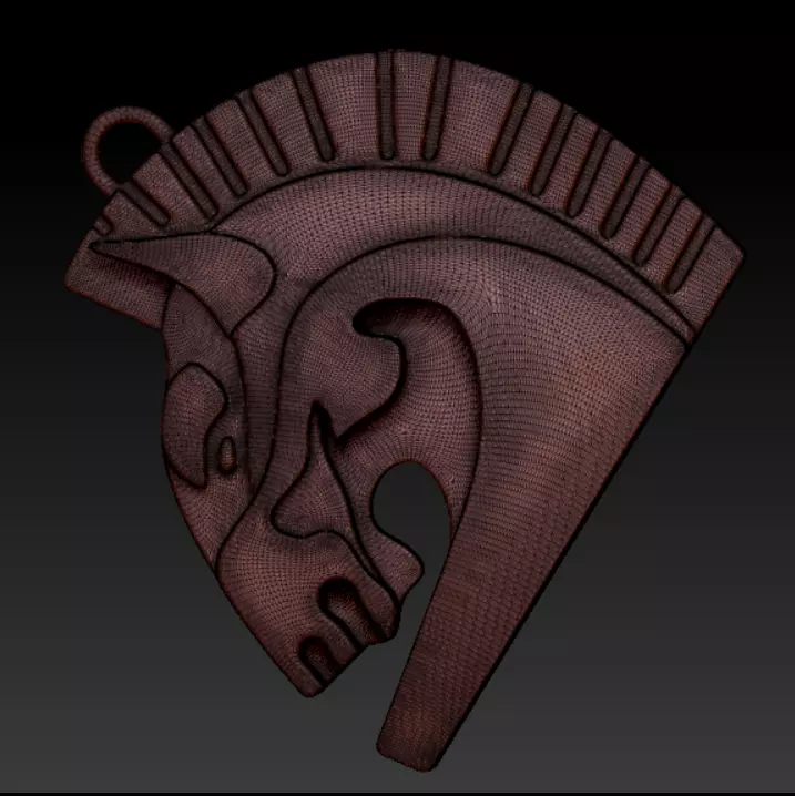 horse head medallion 3D print model