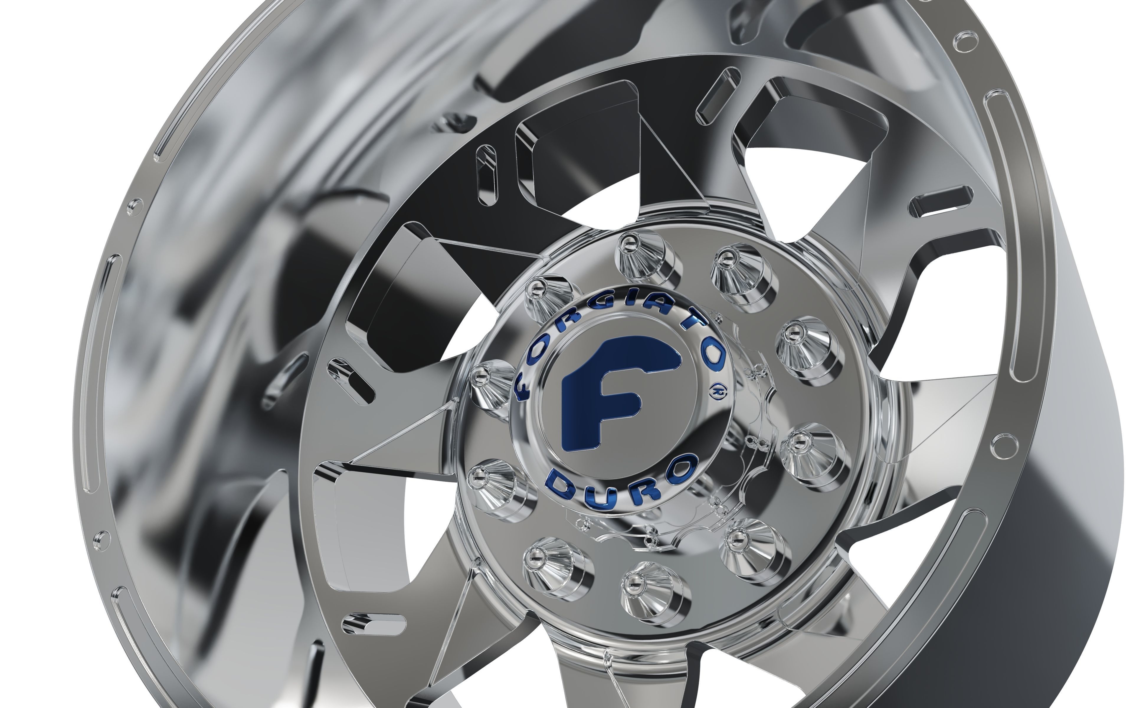 REAR forgiato Forata DURO DUALLY WHEEL Free 3D print model_7