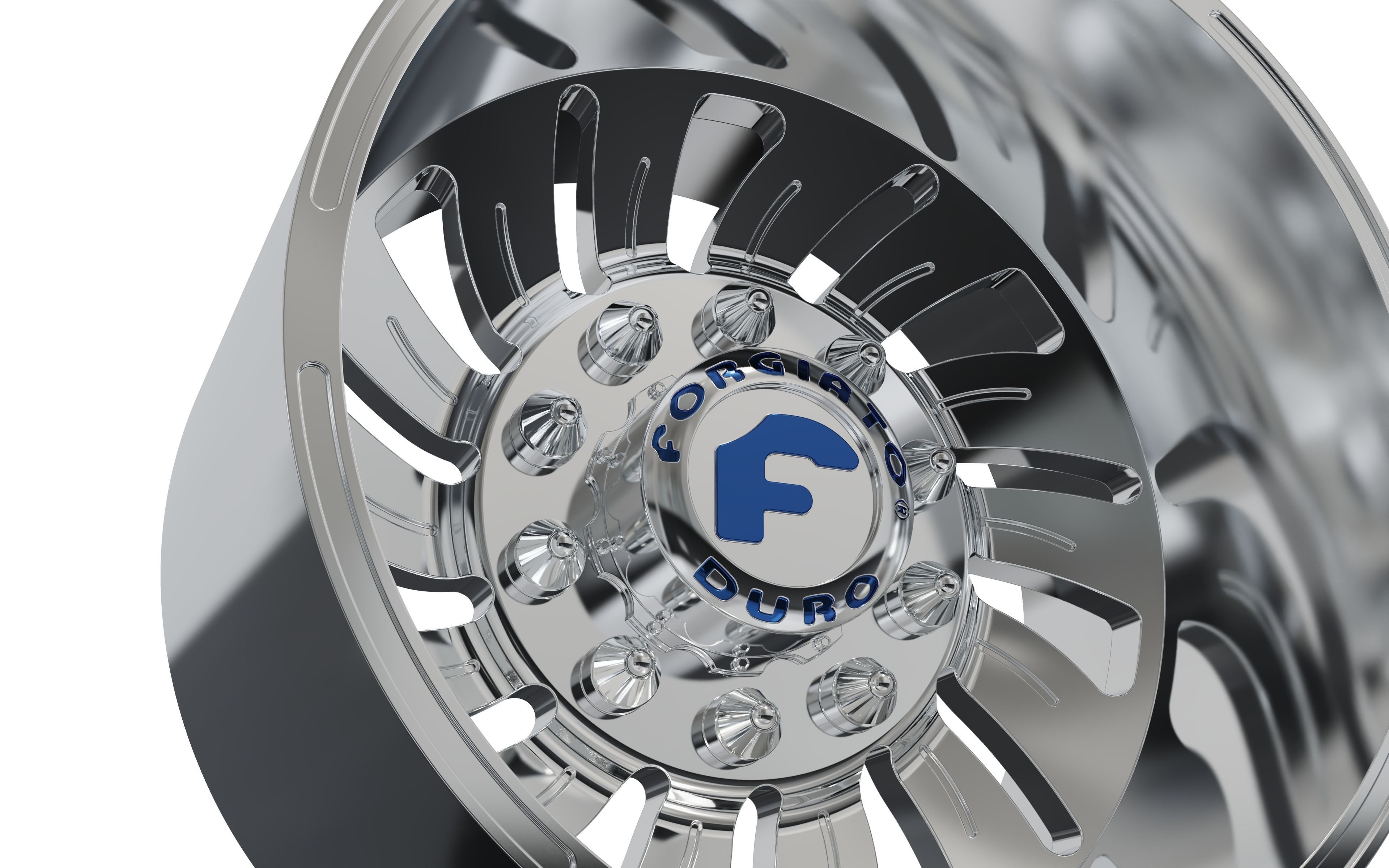 REAR forgiato Turbinata DURO DUALLY WHEEL 3D print model_6