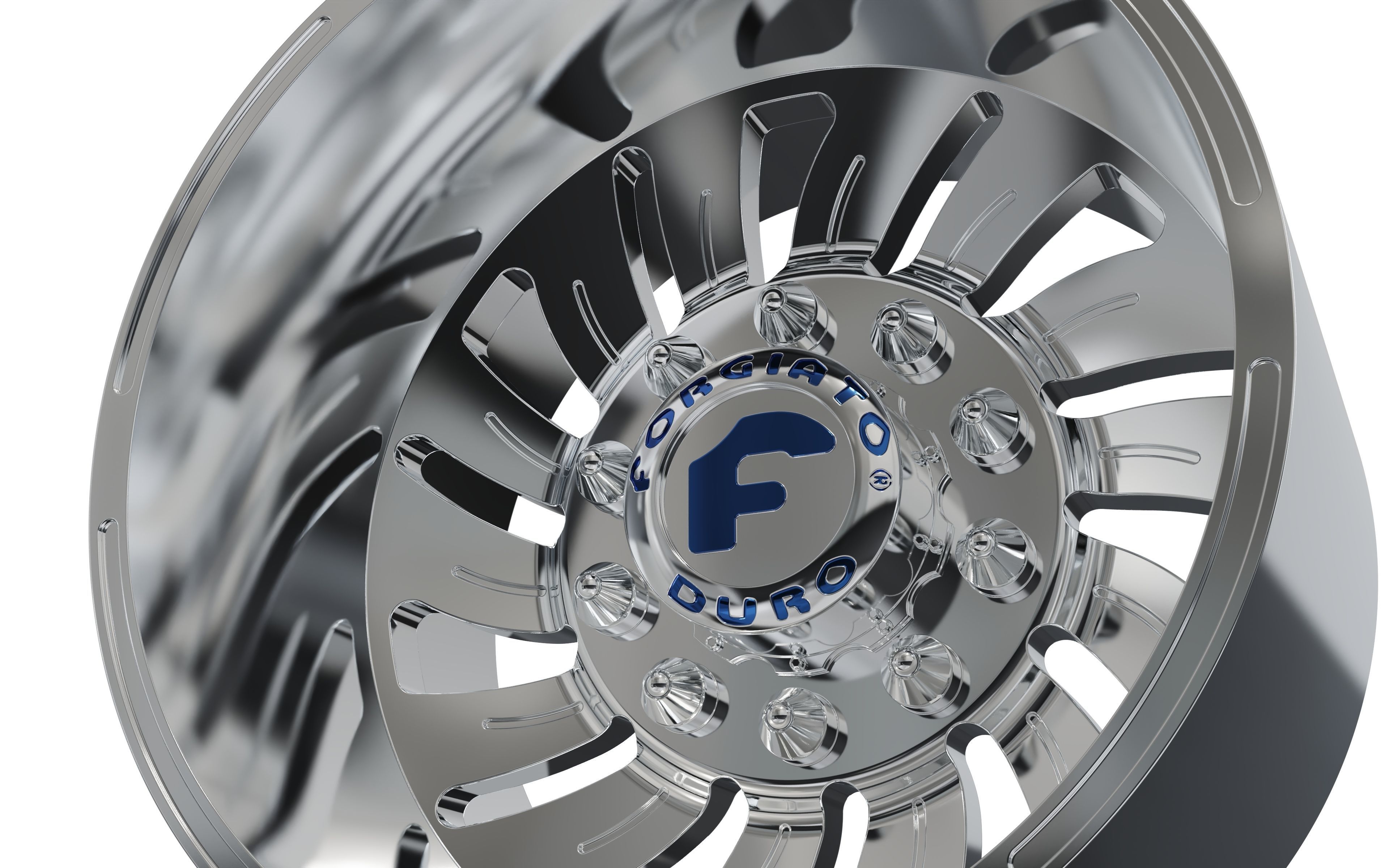 REAR forgiato Turbinata DURO DUALLY WHEEL 3D print model_7