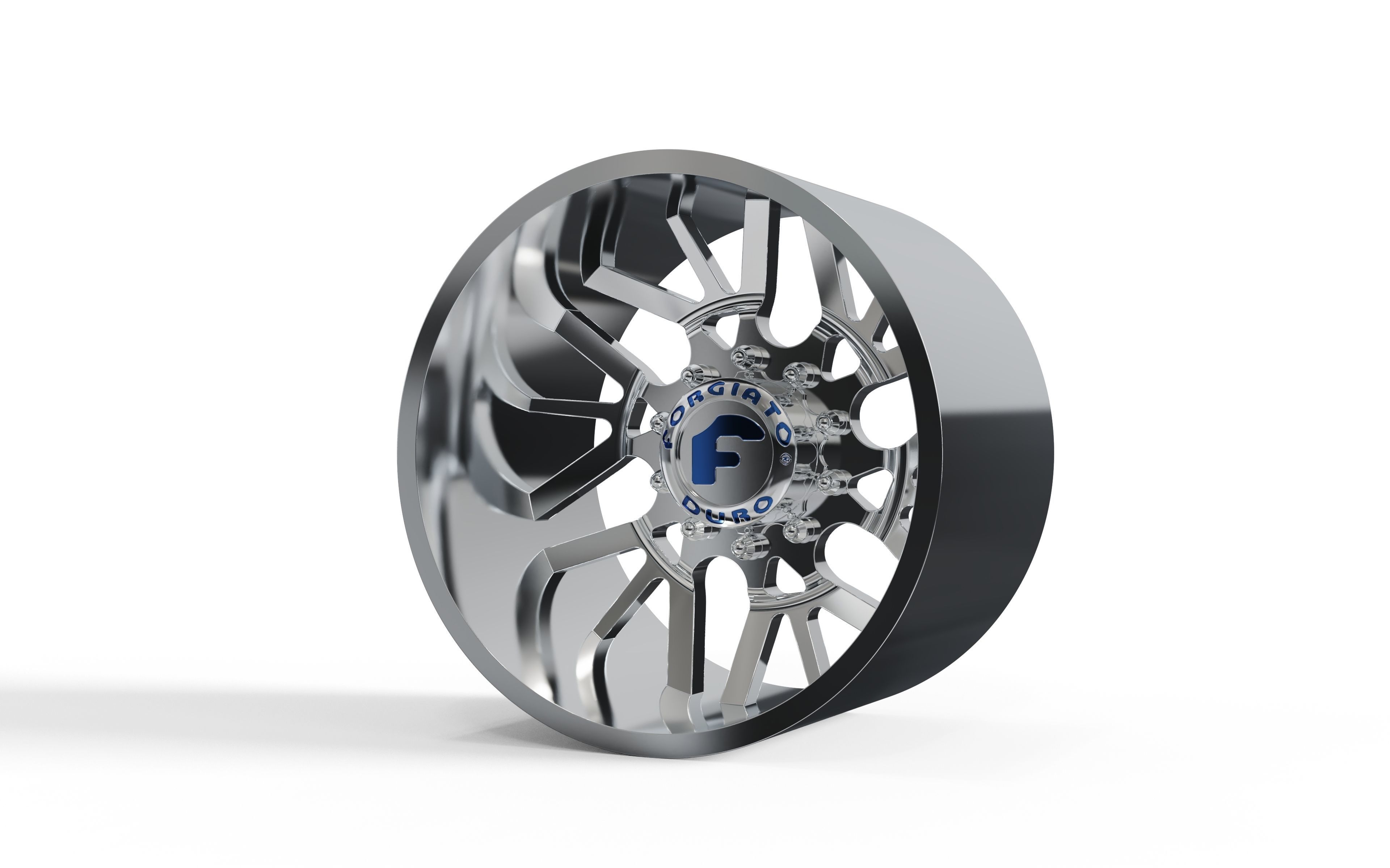 REAR forgiato Twisted Maglia-D DURO DUALLY WHEEL 3D print model_1