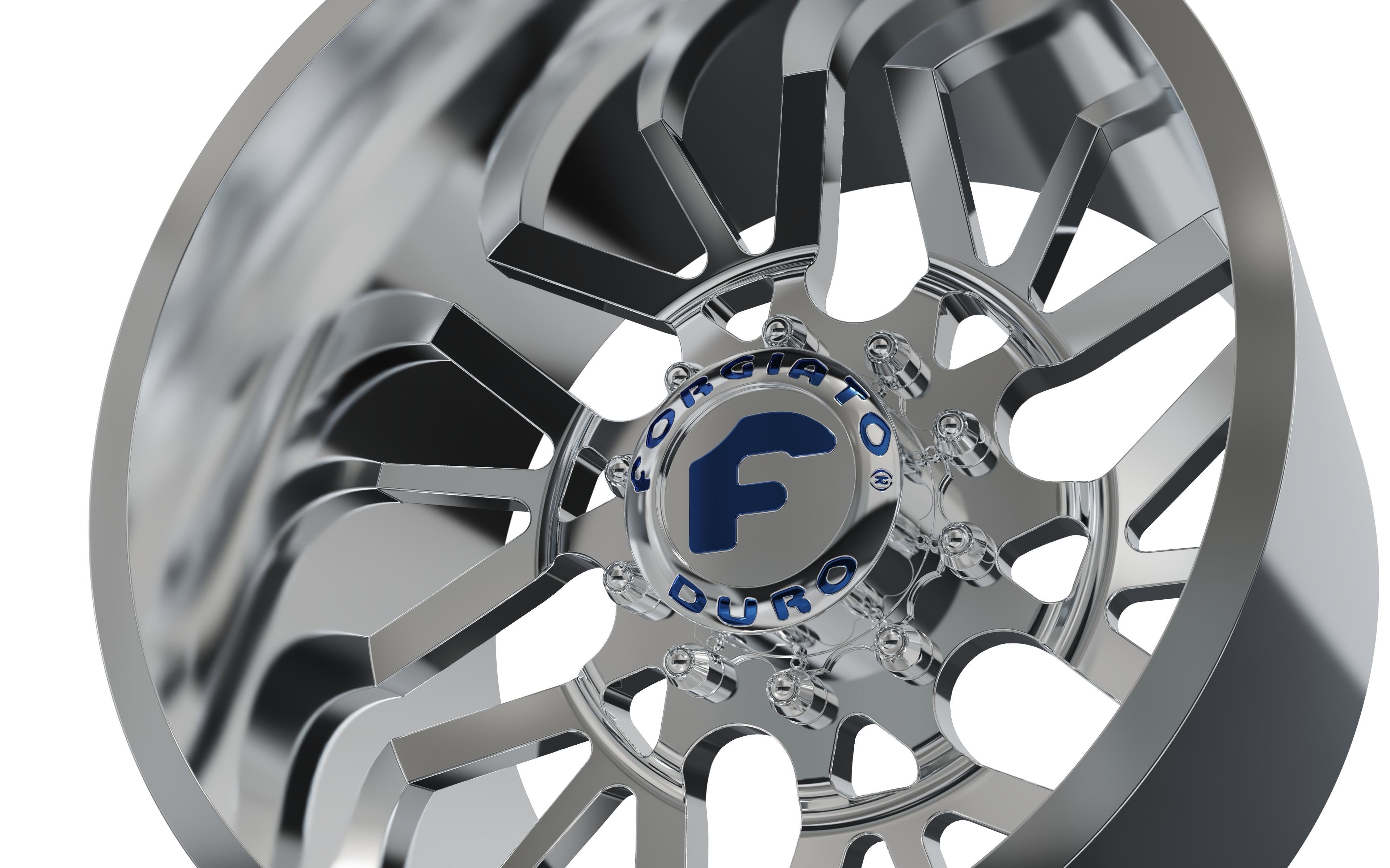 REAR forgiato Twisted Maglia-D DURO DUALLY WHEEL 3D print model_7