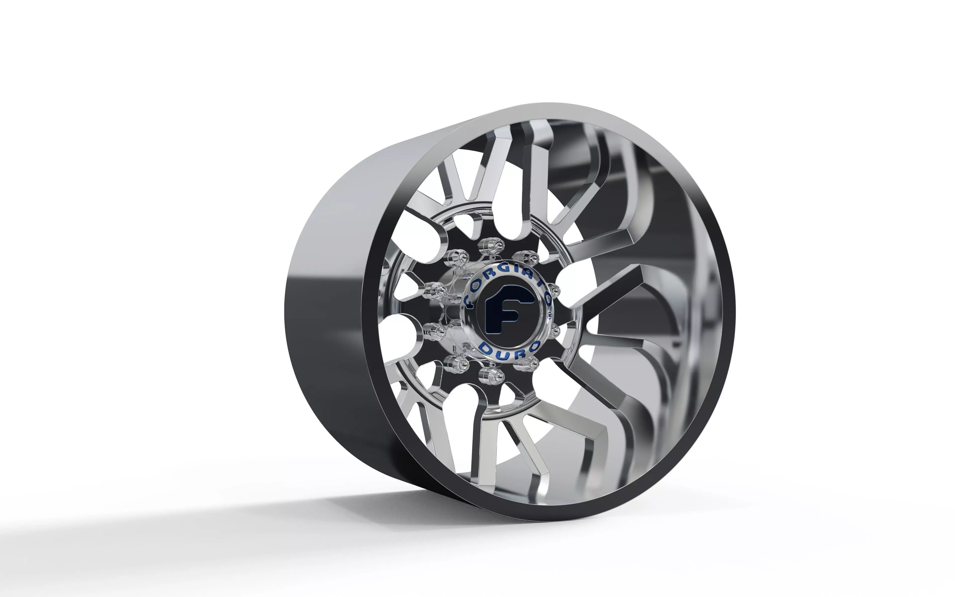 REAR forgiato Twisted Maglia-D DURO DUALLY WHEEL 3D print model_0