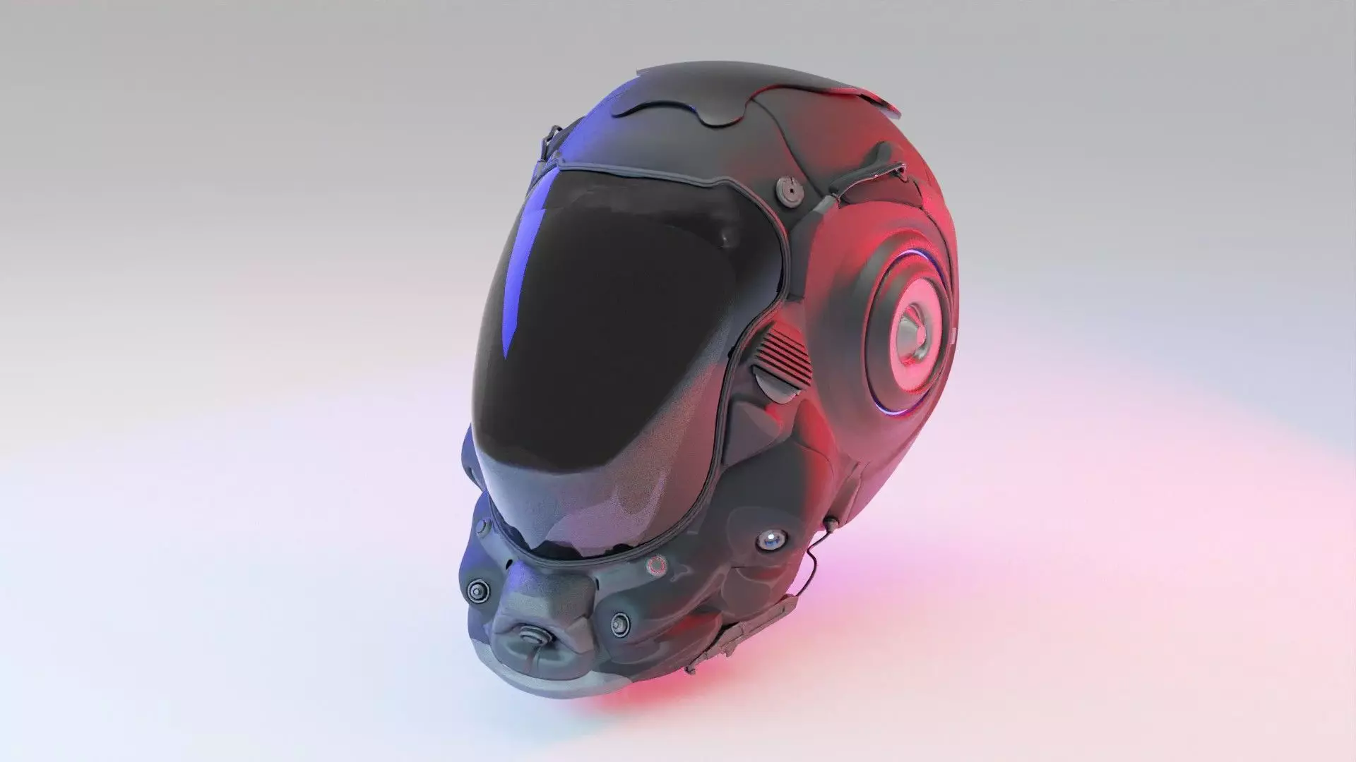Military SCI-FI Helmet 3D model_0