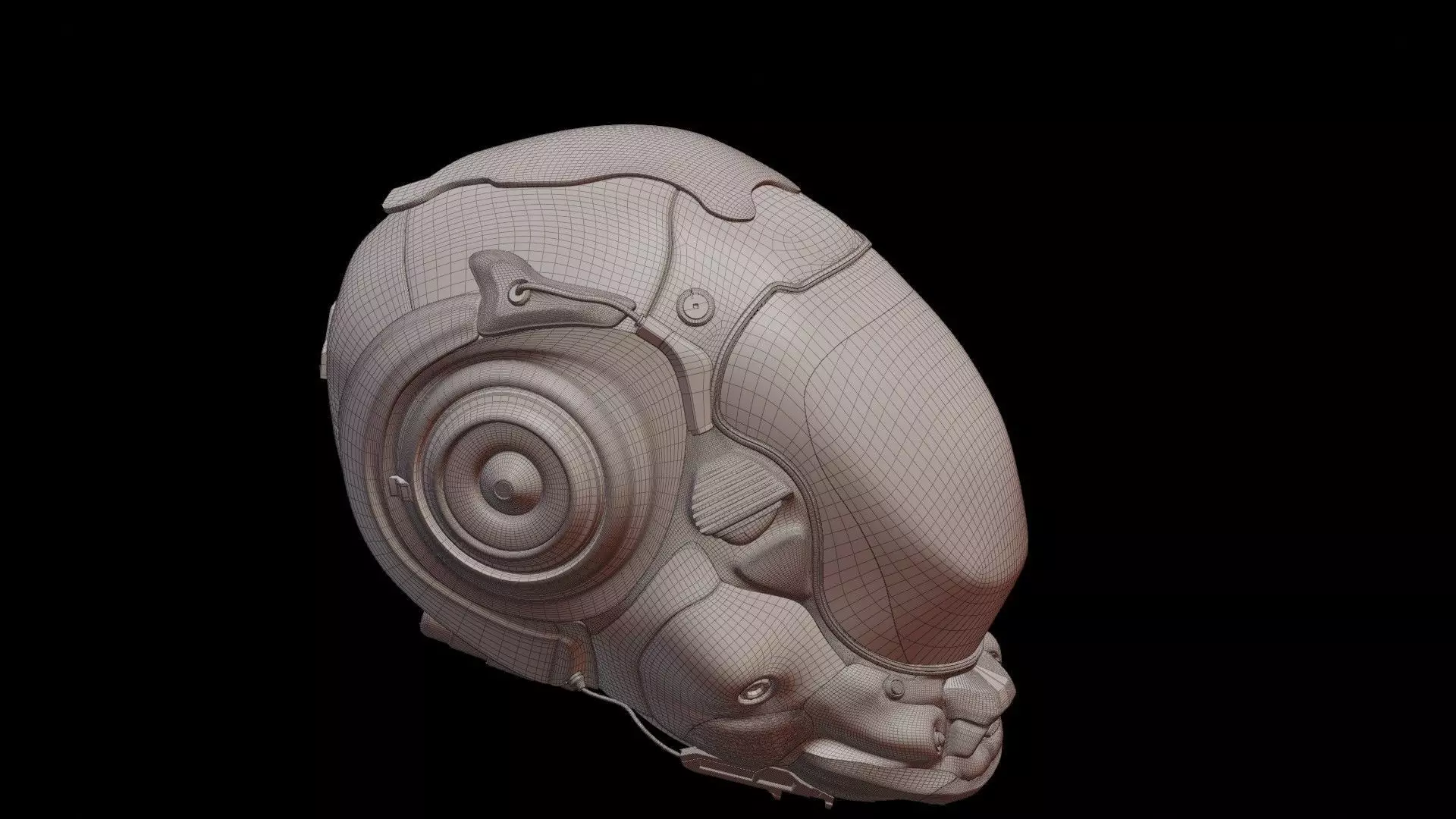 Military SCI-FI Helmet 3D model_9