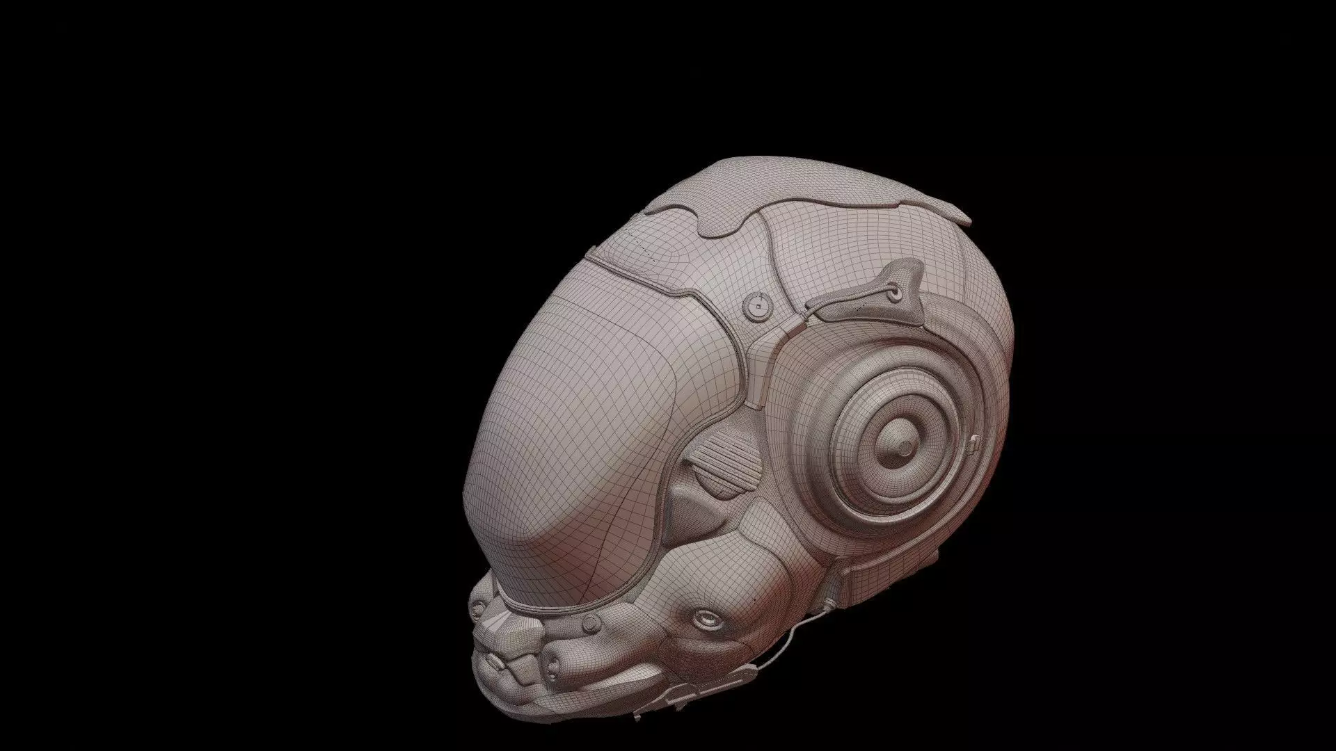 Military SCI-FI Helmet 3D model_10