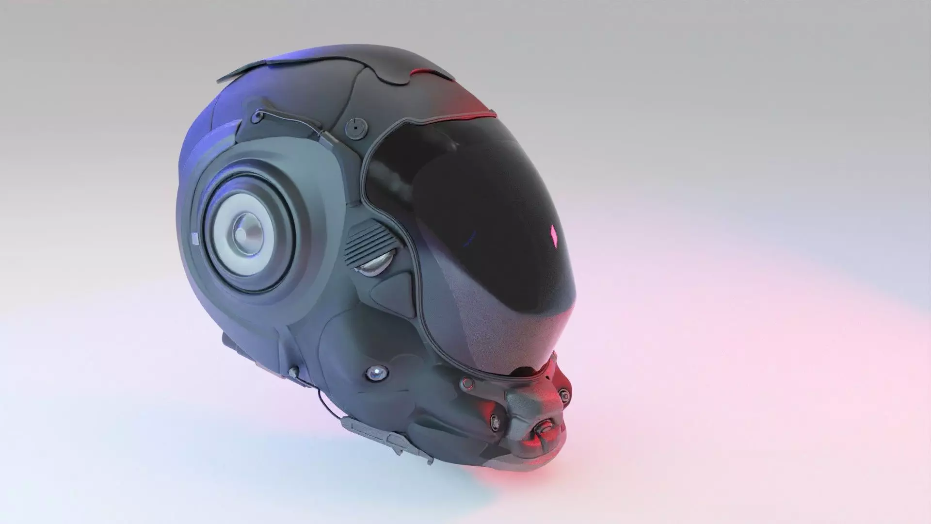 Military SCI-FI Helmet 3D model_2