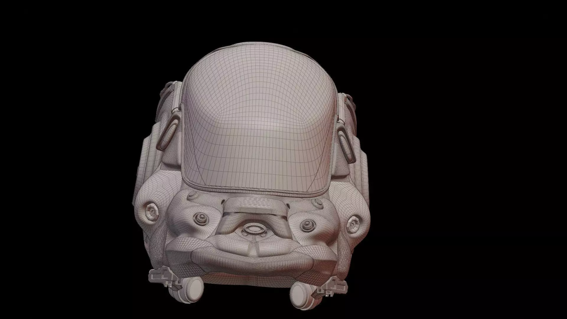 Military SCI-FI Helmet 3D model_8