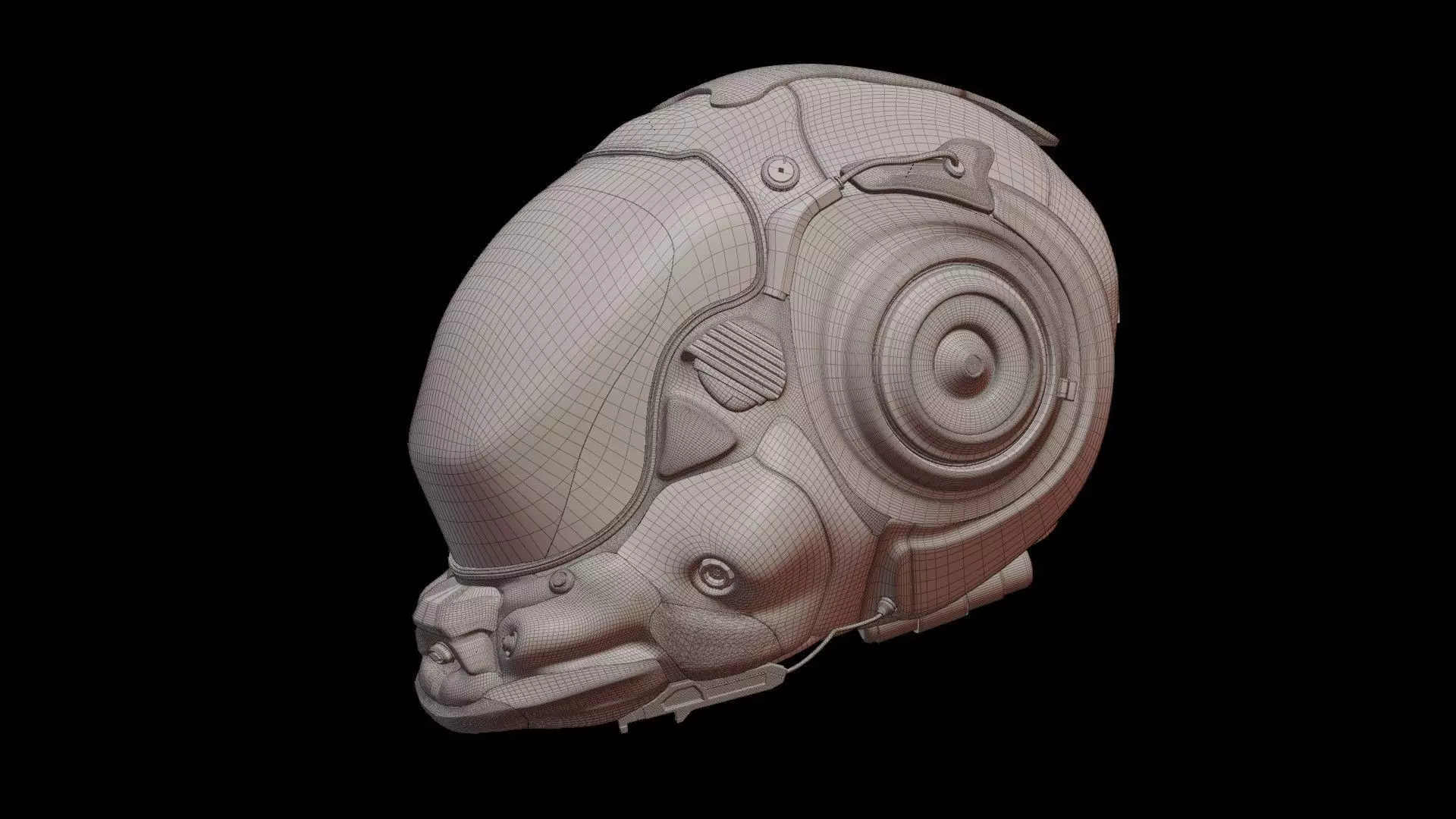 Military SCI-FI Helmet 3D model_6