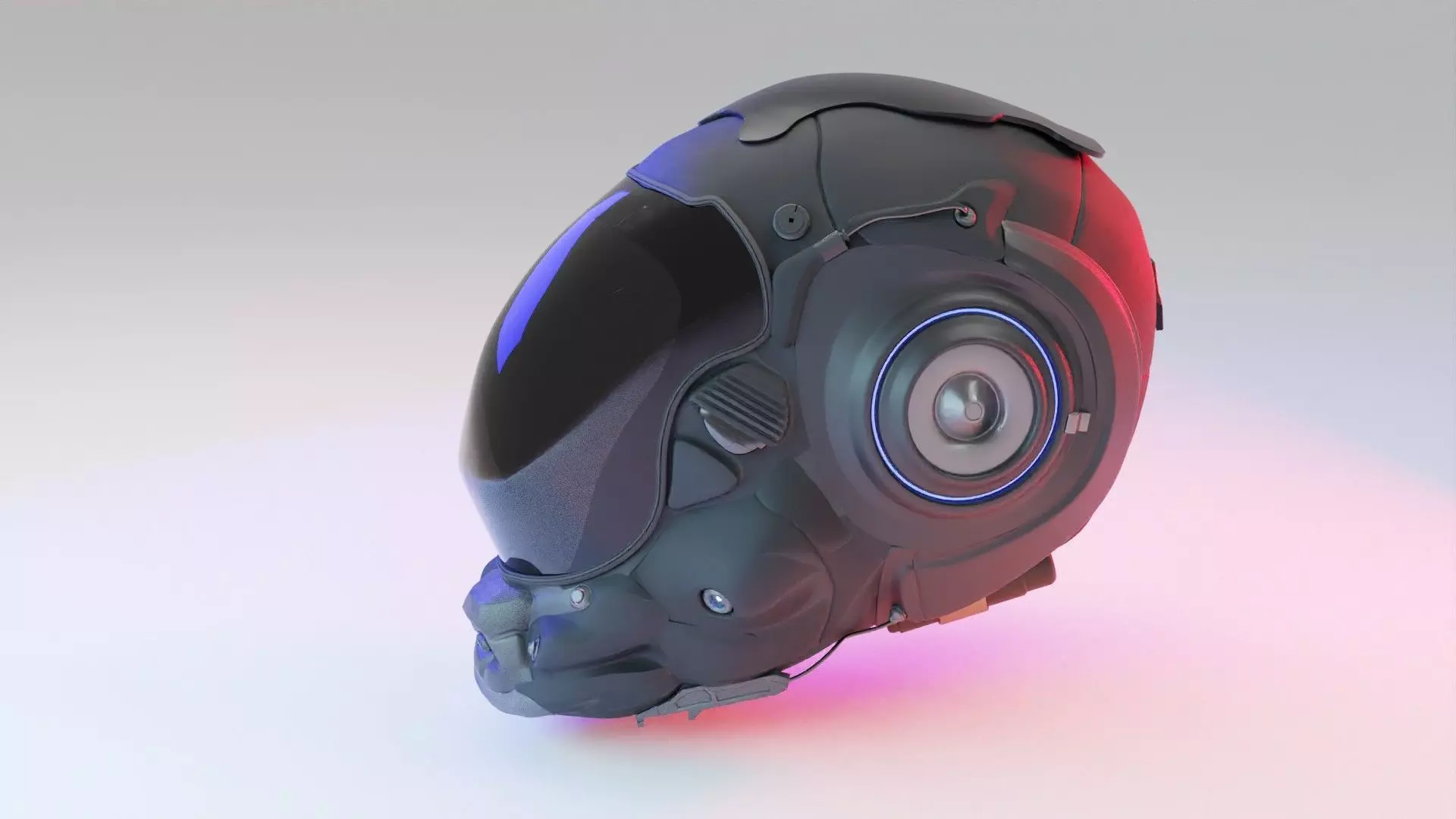 Military SCI-FI Helmet 3D model_1