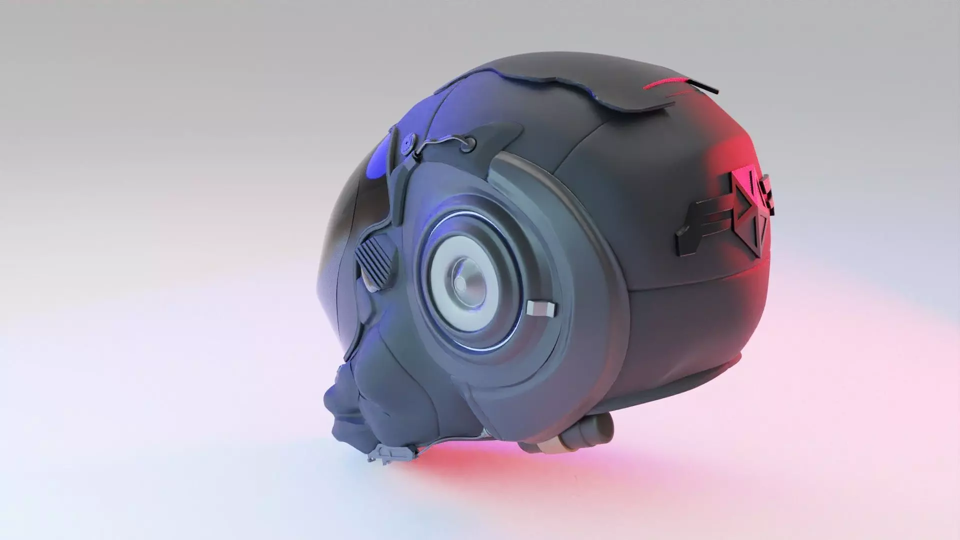 Military SCI-FI Helmet 3D model_5