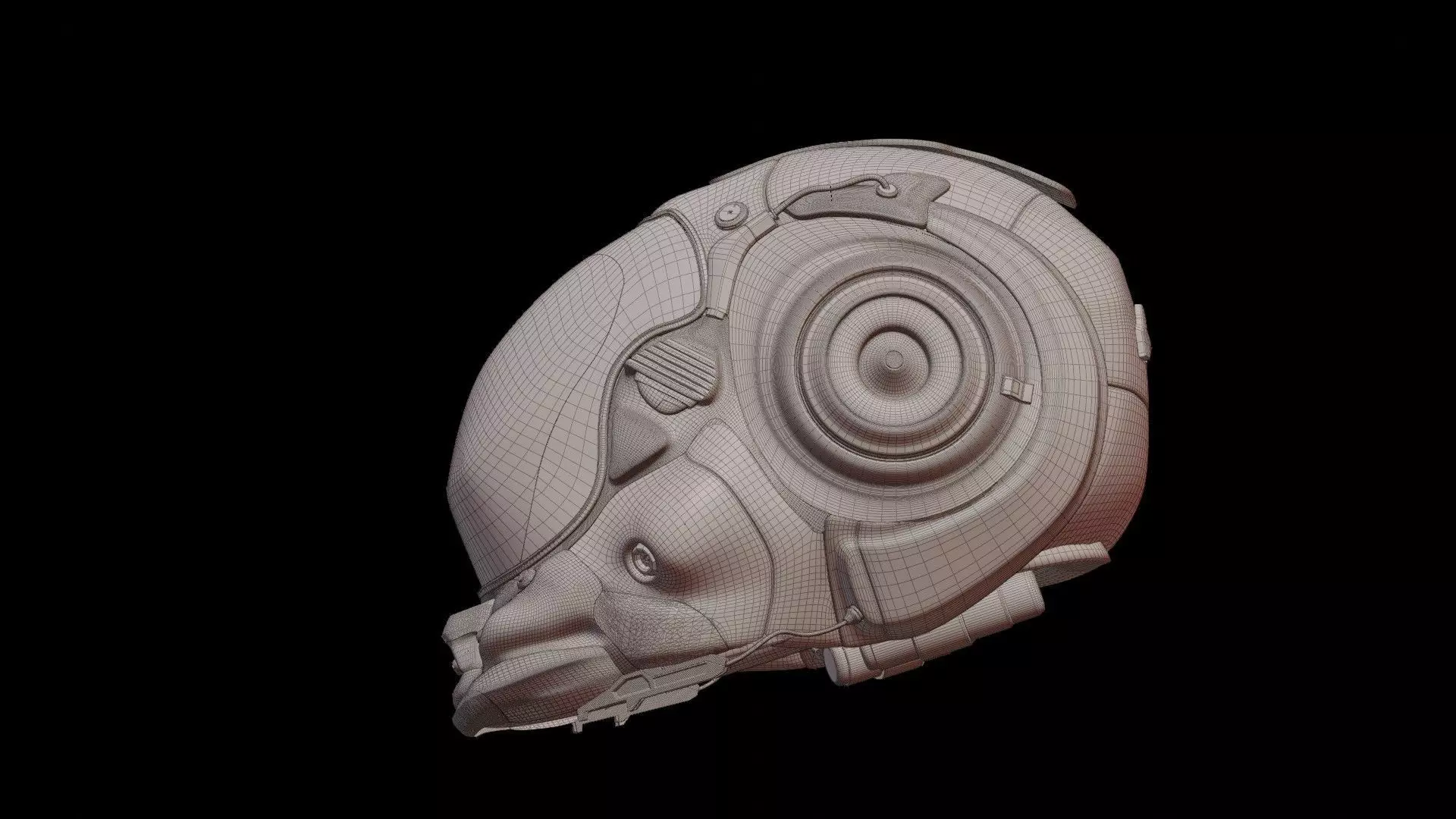 Military SCI-FI Helmet 3D model_7