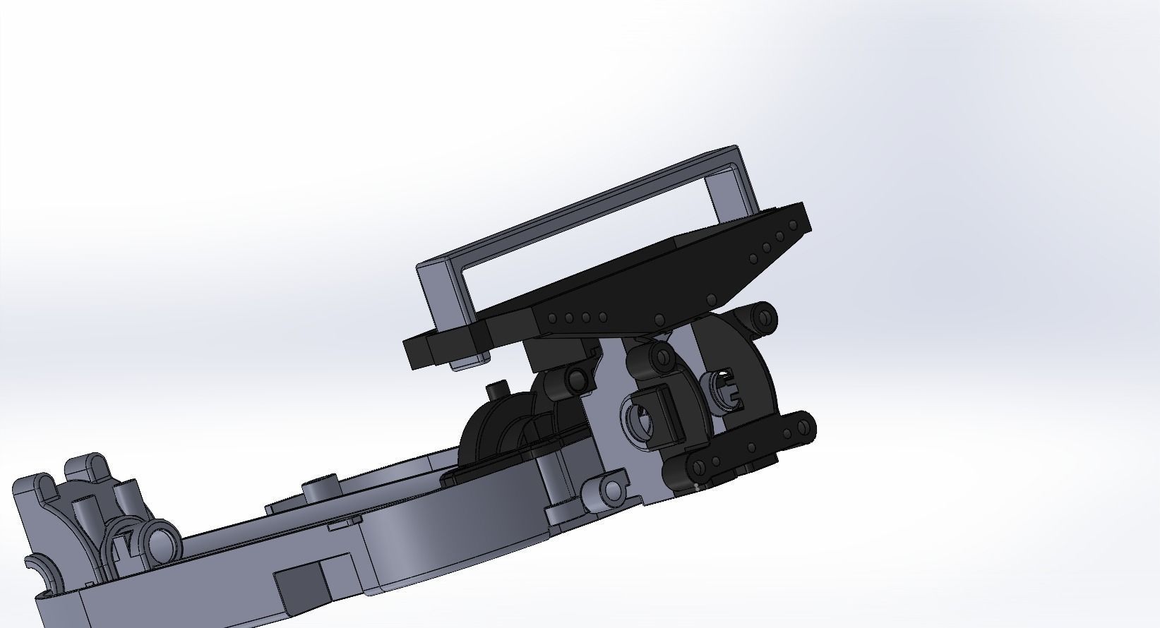 TT01 High Mount Battery Tray With Shock Tower 3D print model_1