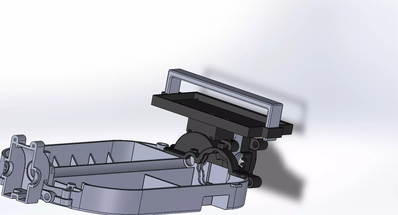 TT01 High Mount Battery Tray With Shock Tower 3D print model_0
