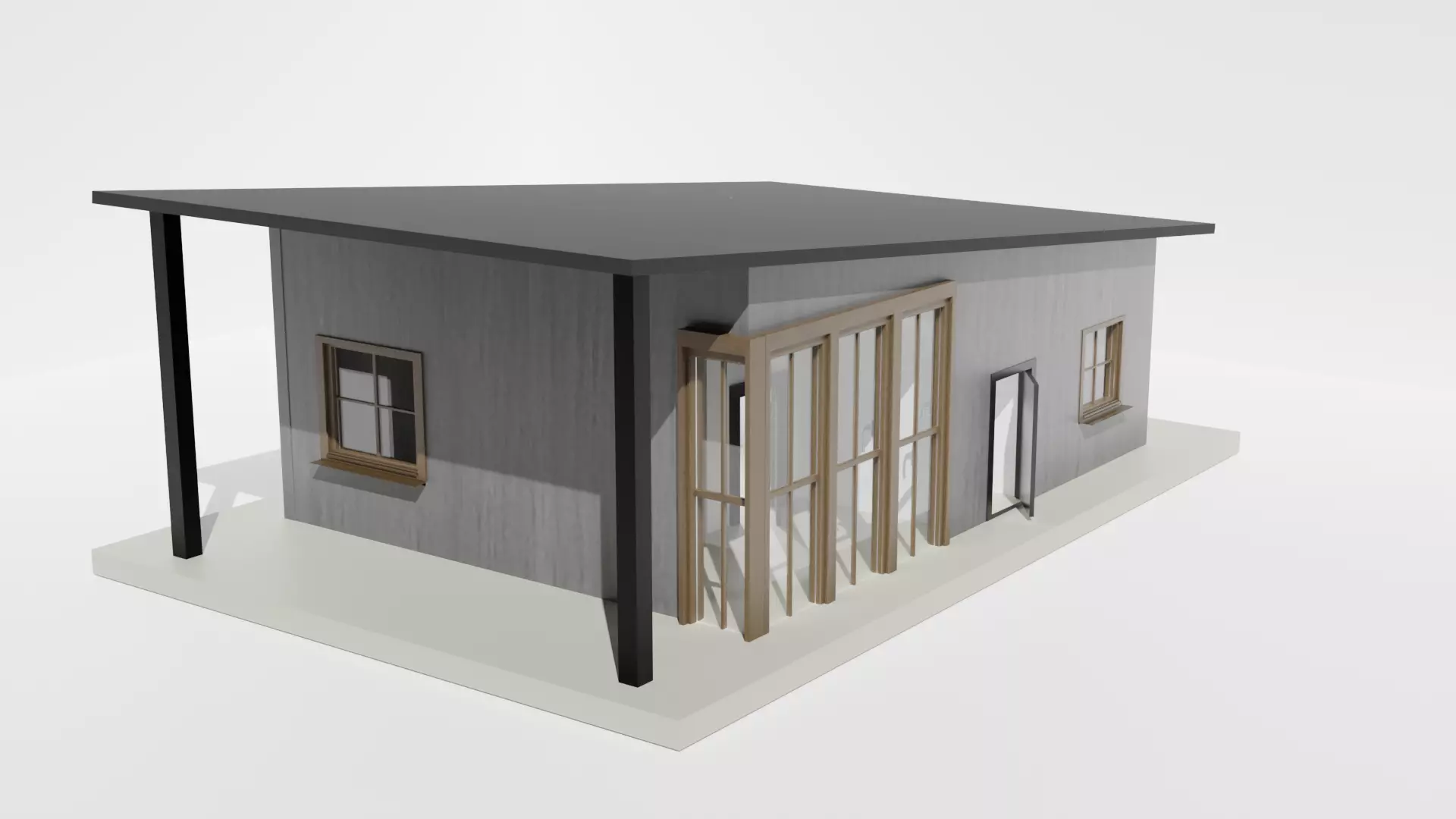 Small one-story house 3D print model